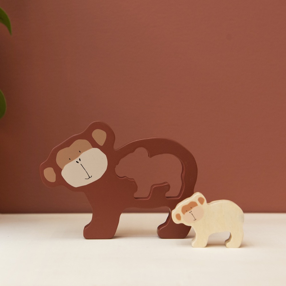 Puzzle bébé en bois - Mr. Monkey